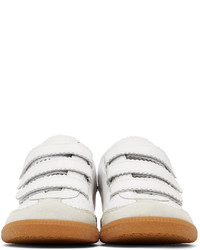 Baskets basses en cuir blanches et noires Isabel Marant