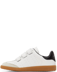 Baskets basses en cuir blanches et noires Isabel Marant