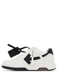 Baskets basses en cuir blanches et noires Off-White