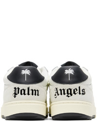 Baskets basses en cuir blanches et noires Palm Angels