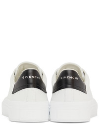 Baskets basses en cuir blanches et noires Givenchy