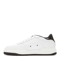 Baskets basses en cuir blanches et noires Paul Smith