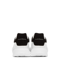 Baskets basses en cuir blanches et noires Alexander McQueen