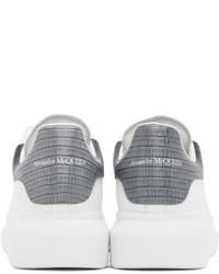 Baskets basses en cuir blanches et noires Alexander McQueen