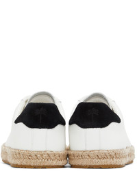 Baskets basses en cuir blanches et noires Palm Angels