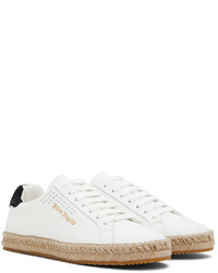 Baskets basses en cuir blanches et noires Palm Angels