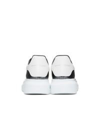 Baskets basses en cuir blanches et noires Alexander McQueen