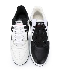 Baskets basses en cuir blanches et noires Givenchy