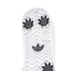 Baskets basses en cuir blanches et noires adidas