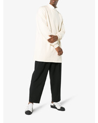 Baskets basses en cuir blanches et noires Yohji Yamamoto