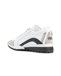 Baskets basses en cuir blanches DSQUARED2