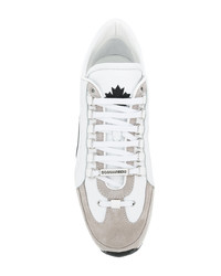 Baskets basses en cuir blanches DSQUARED2