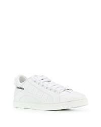 Baskets basses en cuir blanches DSQUARED2