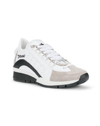 Baskets basses en cuir blanches DSQUARED2