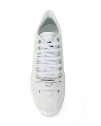 Baskets basses en cuir blanches Dsquared2