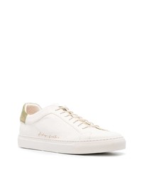 Baskets basses en cuir blanches Corneliani