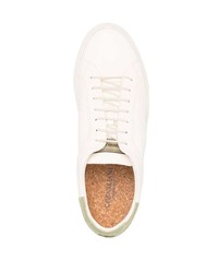 Baskets basses en cuir blanches Corneliani