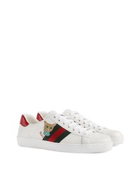 Baskets basses en cuir blanches Gucci