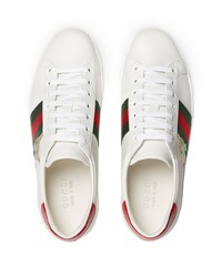 Baskets basses en cuir blanches Gucci