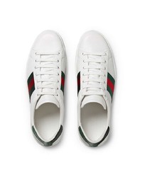 Baskets basses en cuir blanches Gucci