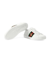 Baskets basses en cuir blanches Gucci