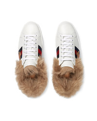 Baskets basses en cuir blanches Gucci