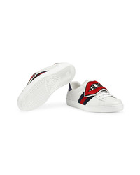 Baskets basses en cuir blanches Gucci