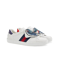 Baskets basses en cuir blanches Gucci