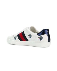 Baskets basses en cuir blanches Gucci