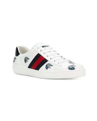 Baskets basses en cuir blanches Gucci