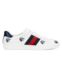 Baskets basses en cuir blanches Gucci