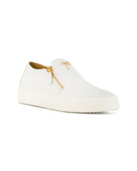 Baskets basses en cuir blanches Giuseppe Zanotti Design