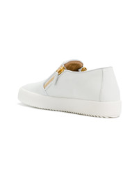 Baskets basses en cuir blanches Giuseppe Zanotti Design