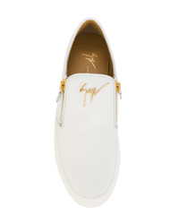 Baskets basses en cuir blanches Giuseppe Zanotti Design