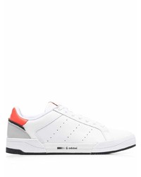 Baskets basses en cuir blanches adidas