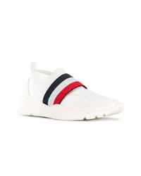 Baskets basses en cuir blanches Moncler