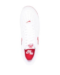 Baskets basses en cuir blanches Nike