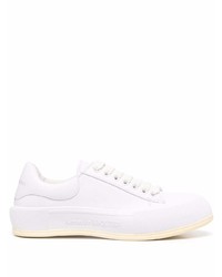 Baskets basses en cuir blanches Alexander McQueen