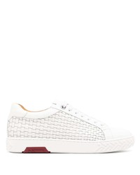 Baskets basses en cuir blanches Amedeo Testoni