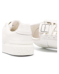 Baskets basses en cuir blanches Balmain