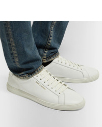 Baskets basses en cuir blanches Saint Laurent