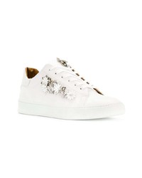 Baskets basses en cuir blanches Black Dioniso