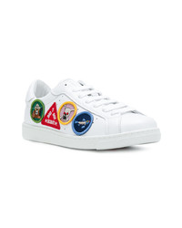 Baskets basses en cuir blanches DSQUARED2