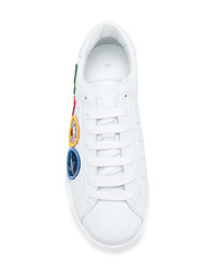 Baskets basses en cuir blanches DSQUARED2