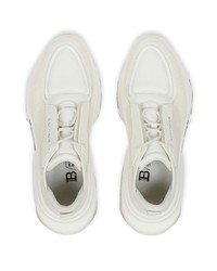 Baskets basses en cuir blanches Balmain