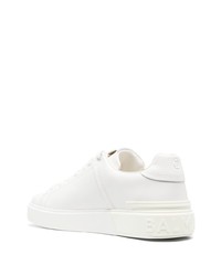 Baskets basses en cuir blanches Balmain