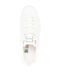 Baskets basses en cuir blanches Balmain