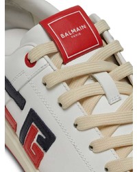 Baskets basses en cuir blanches Balmain