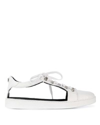 Baskets basses en cuir blanches Balmain