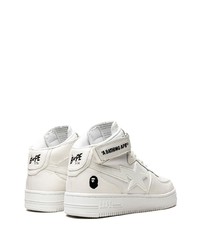 Baskets basses en cuir blanches A Bathing Ape